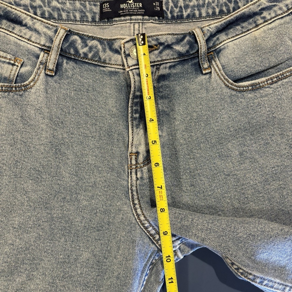 Low-Rise Vintage Baggy Jeans Hollister Relaxed Fit 31x29 Light Retro 90s Skater - Picture 6 of 12